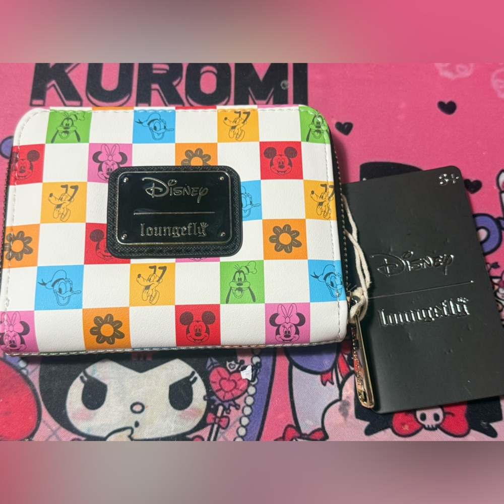 Loungefly Disney Multicolor Checkered Wallet